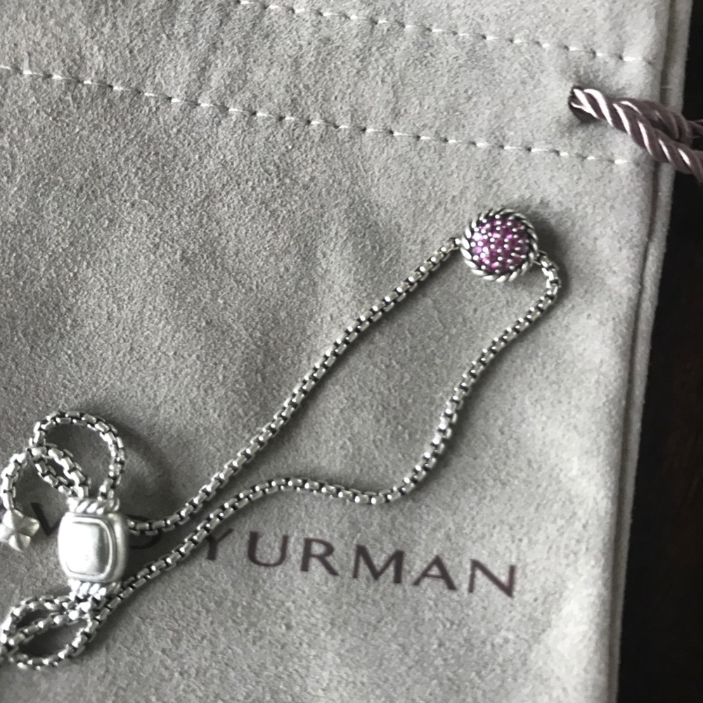Women's David Yurman pink sapphire bracelet.